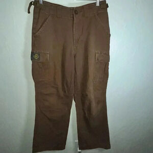 Baleno Casuals Women’s Brown Cargo Pants Adjustable Waist‎ Size Large